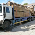 Lorry loaded & ready for off.